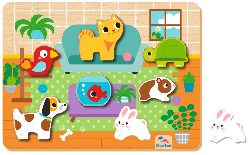 2Kids Toys Puzzle de encaje Mascotas