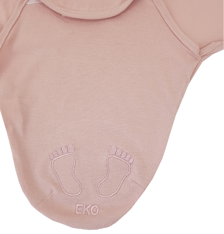 EKO Couverture d'emmaillotage en coton Ulitka Rose poudré 3-6 kg – Image 3