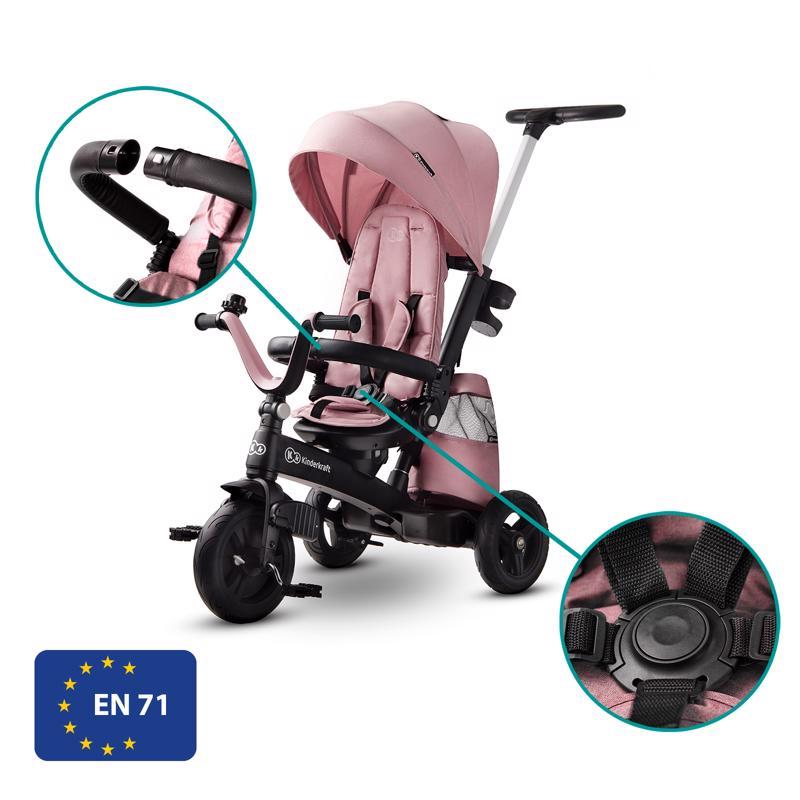 KINDERKRAFT SELECT Triciclo Easytwist Mauvelous Pink, Premium - Imagen 5