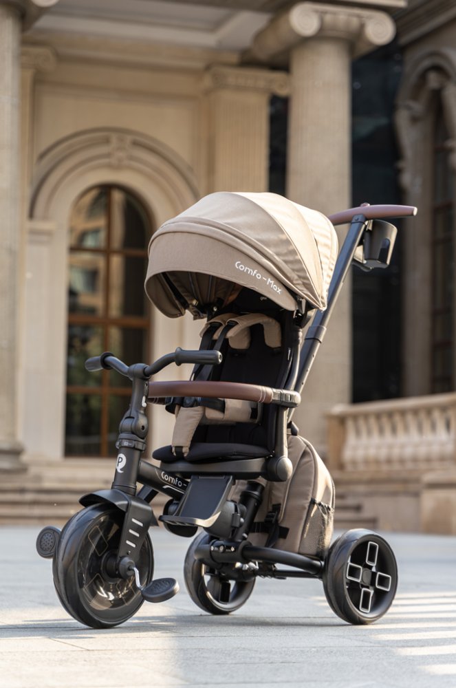 QPLAY Triciclo Comfo Max Coffee, 7 in 1, età 10-72 mesi - immagine 5