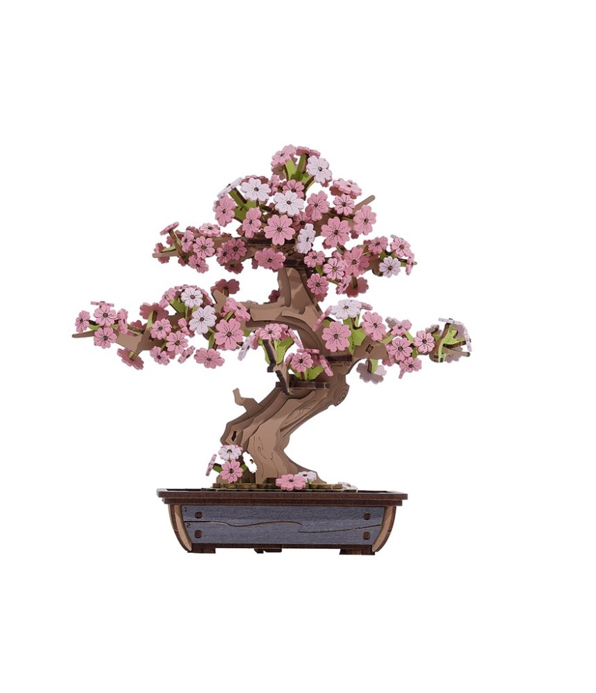 RoboTime Puzle 3D de madera Bonsái Sakura