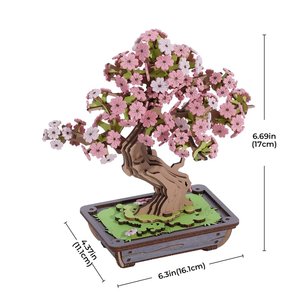 RoboTime 3D dřevěná skládačka Bonsaj sakura (obrázek 8)