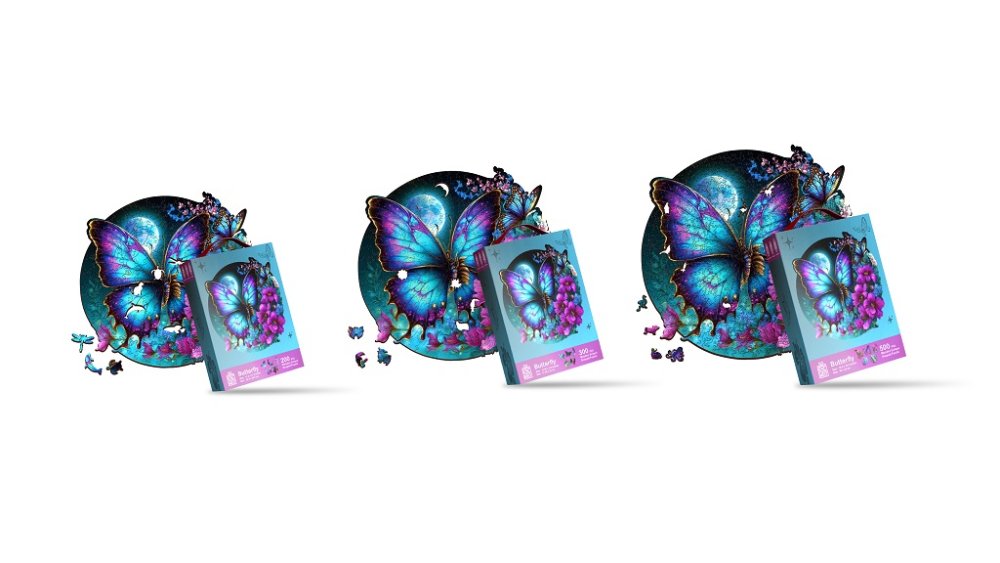 EscapeWelt Dřevěné puzzle Motýl 200 dílků (obrázek 9)