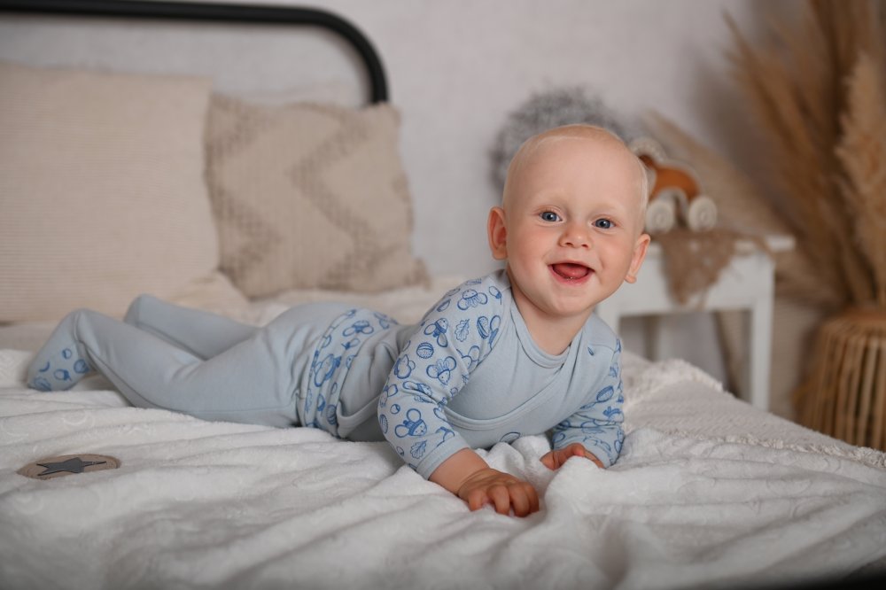 Pantalones bombachos estampados Outlast® - azul claro hielo 56 - Imagen 5