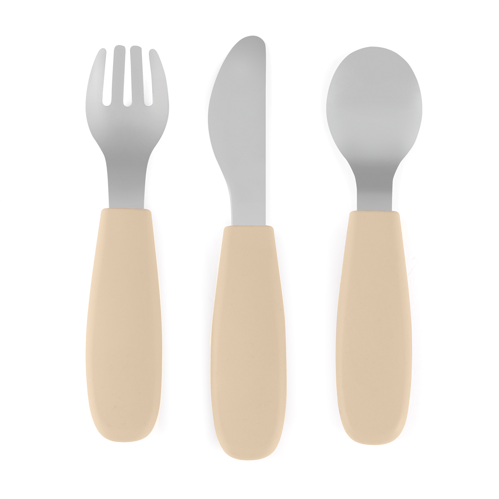 PETITE&MARS Sada příborů s nerezové oceli Take&Match Desert Sand 12m+ (obrázek 3)