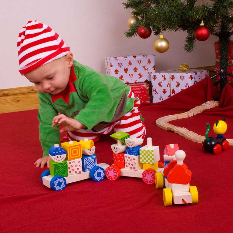 Bigjigs Baby Dřevěný vláček s nasazováním (obrázek 2)