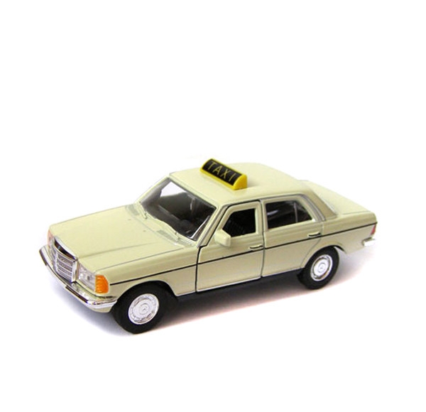 Welly Mercedes Benz E-Class (230E) W123 TAXI 1:34 krémový