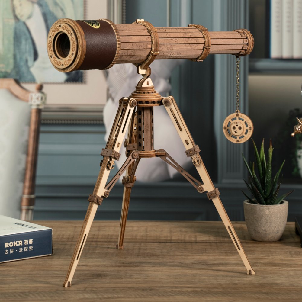 RoboTime 3D dřevěná mechanická skládačka Pirátský dalekohled (obrázek 7)