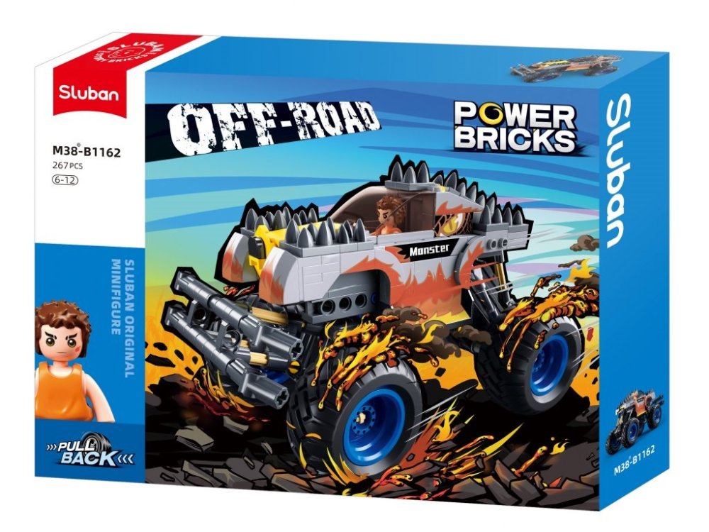 Sluban Power Bricks Natahovací Stříbrný ohnivák Off-road Monster (obrázek 4)