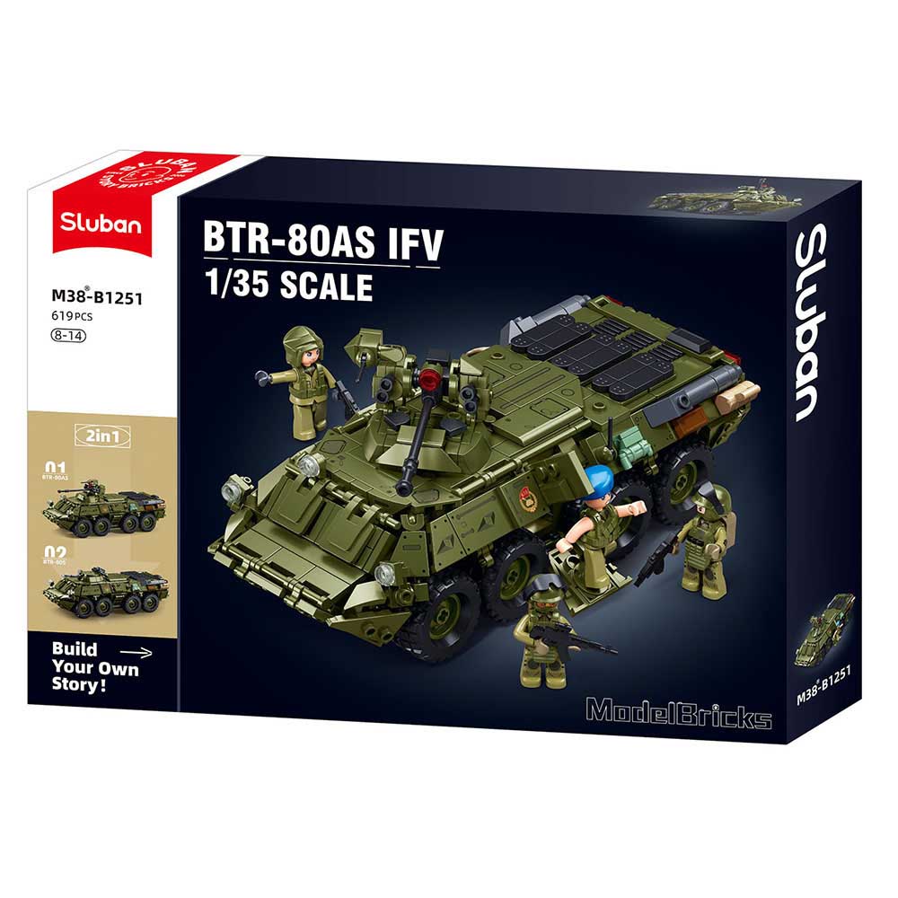 Sluban Model Bricks M38-B1251 Tank BTR-80AS IFV v měřítku 1:35 (obrázek 5)