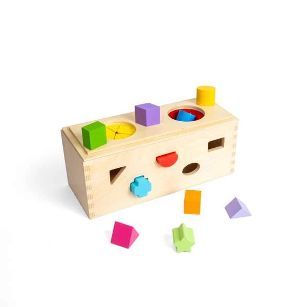Bigjigs Toys Vkládání a třídění Tajemná krabička (obrázek 9)