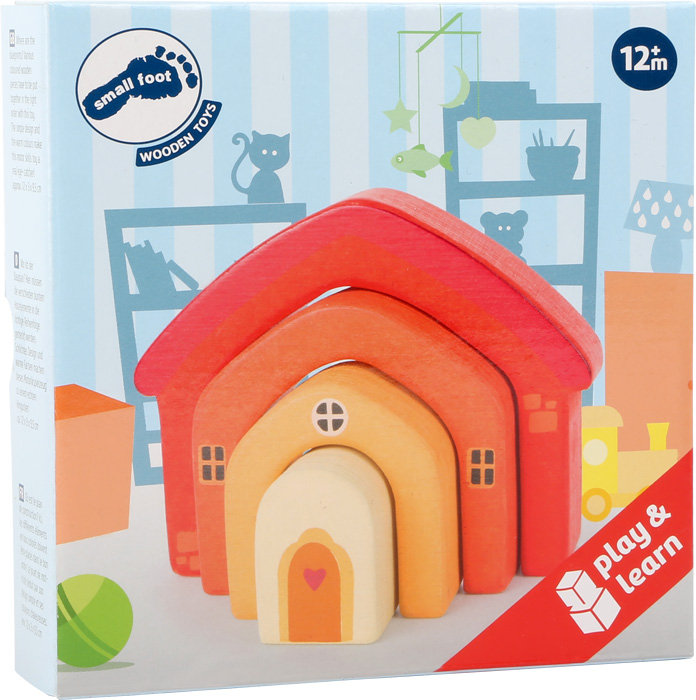 small foot Motorická hračka dřevěný skládací domeček (obrázek 5)