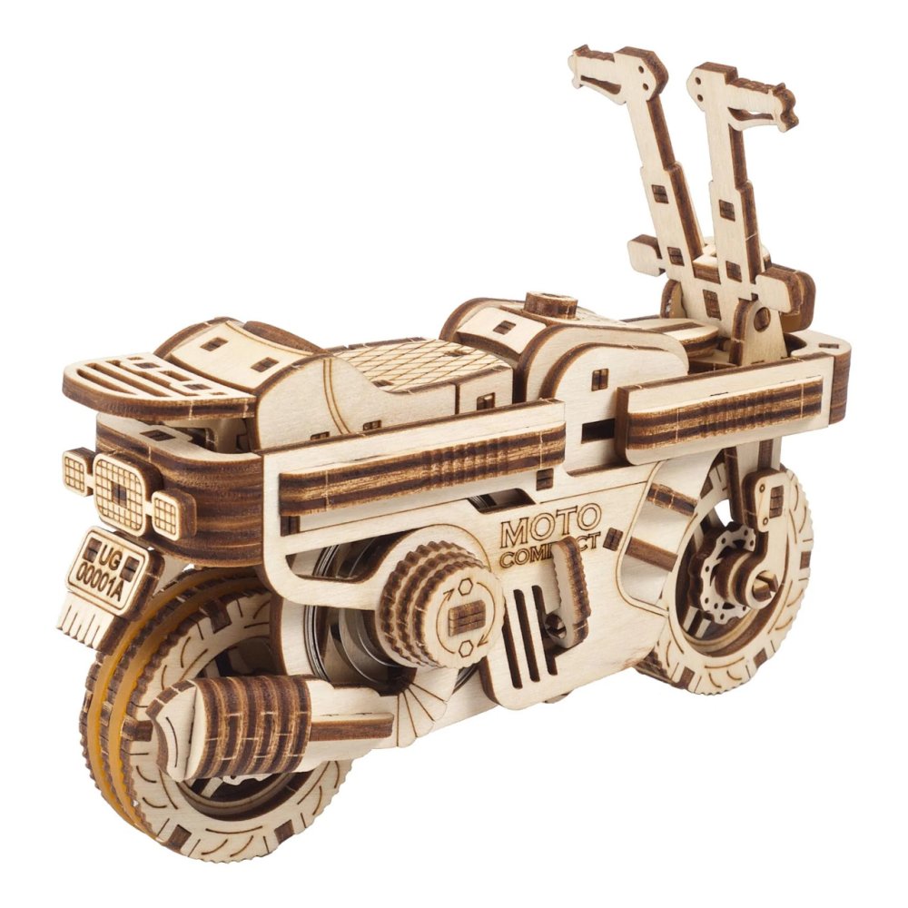 Ugears 3D dřevěné mechanické puzzle Skládací skútr (obrázek 3)