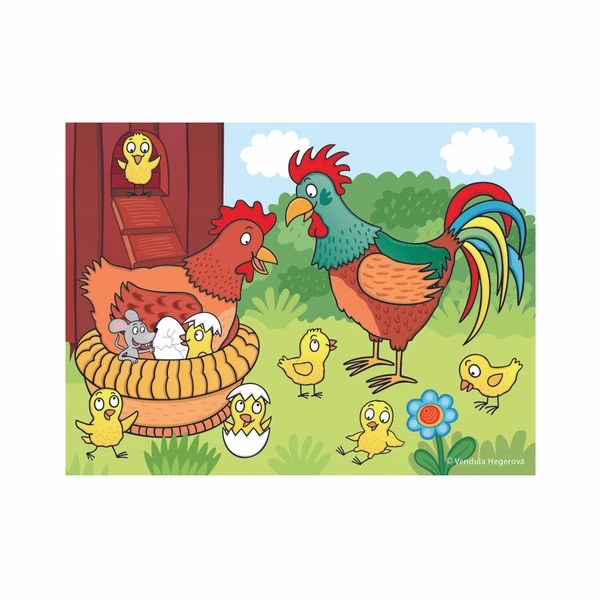Dino Dřevěné kostky Domácí zvířátka 12 ks (obrázek 7)