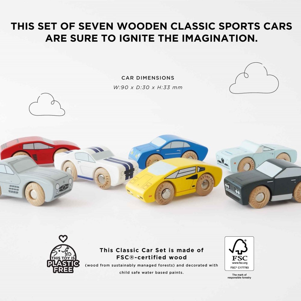 Le Toy Van Set dřevěných sportovních autíček (obrázek 3)