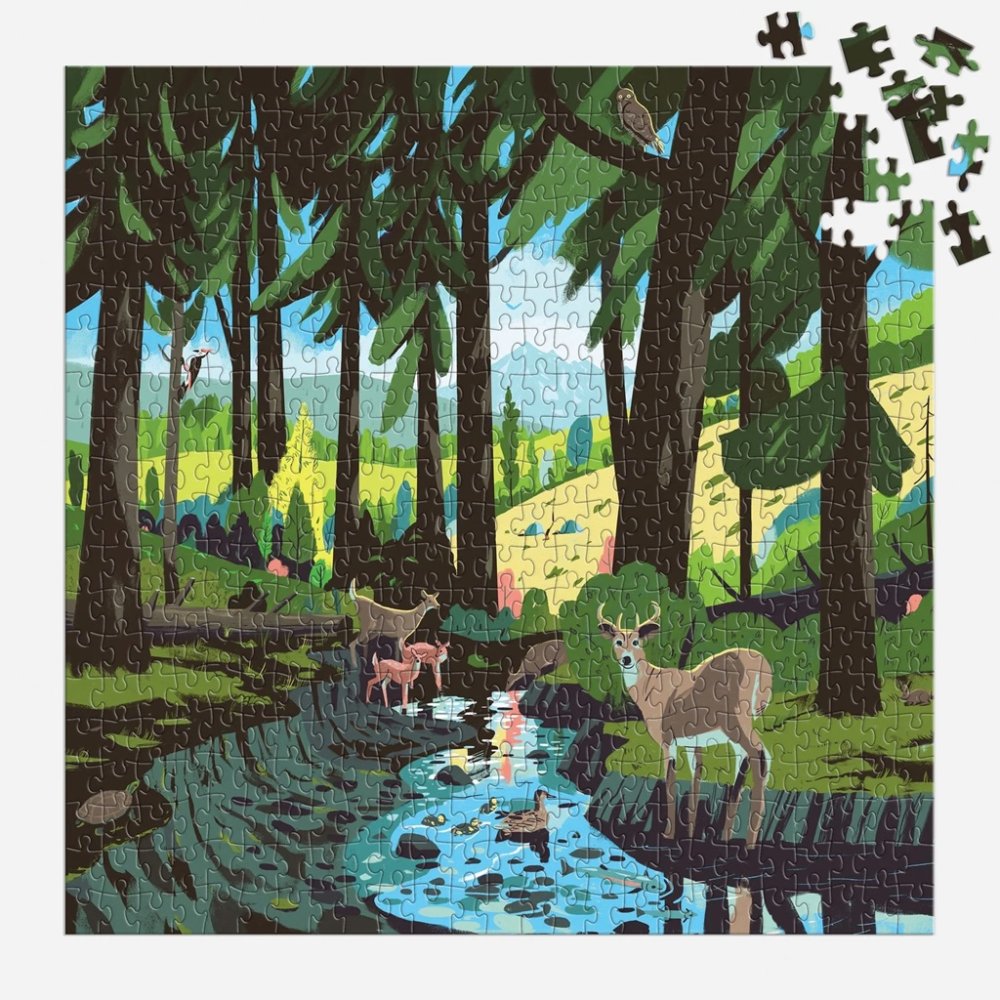 Galison Puzzle Lesní krajina 500 dílků (obrázek 5)