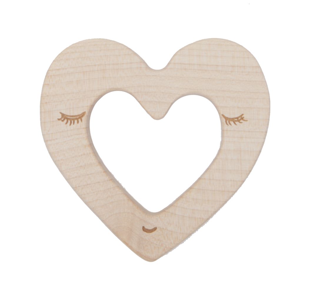 Wooden Story Teether - Heart,Wooden Story Teether - Heart