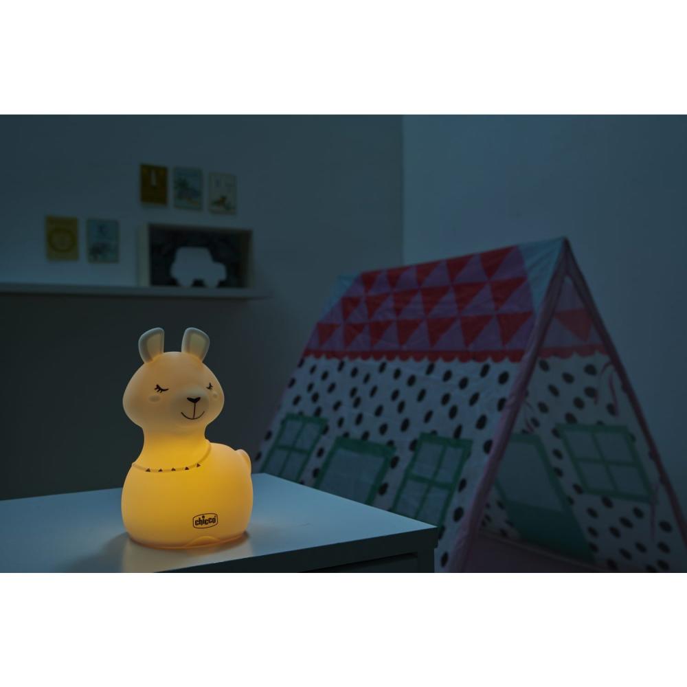 CHICCO Lampe Veilleuse Rechargeable, Portable Sweet Lights - Lama