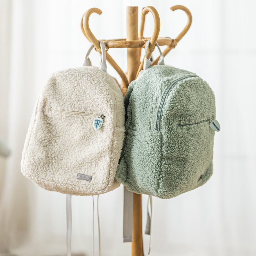 NATTOU Kinderrucksack Plüsch Teddy Ecru