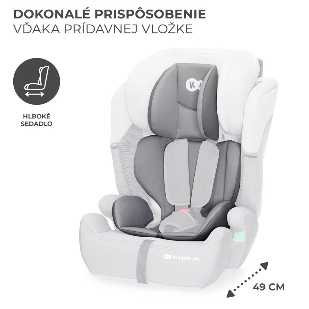 KINDERKRAFT Autosjedalica Comfort Up I-size Siva (76-150 Cm)