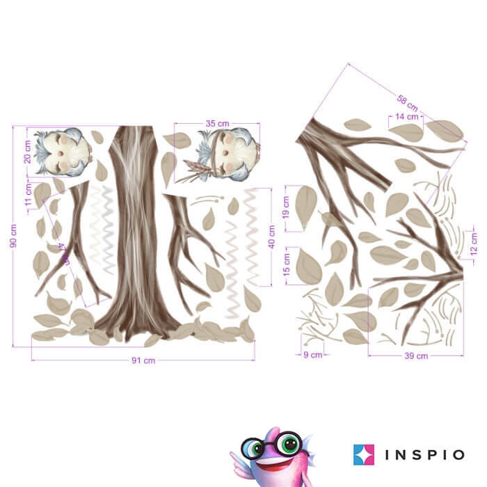 Vinilos Infantiles - Vinilo árbol En Colores Naturales