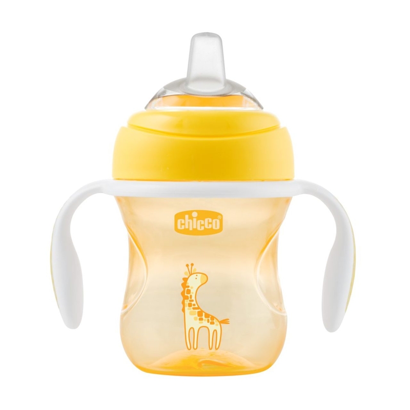 CHICCO Learning Mug Transition With Handles 200 Ml Yellow 4m+