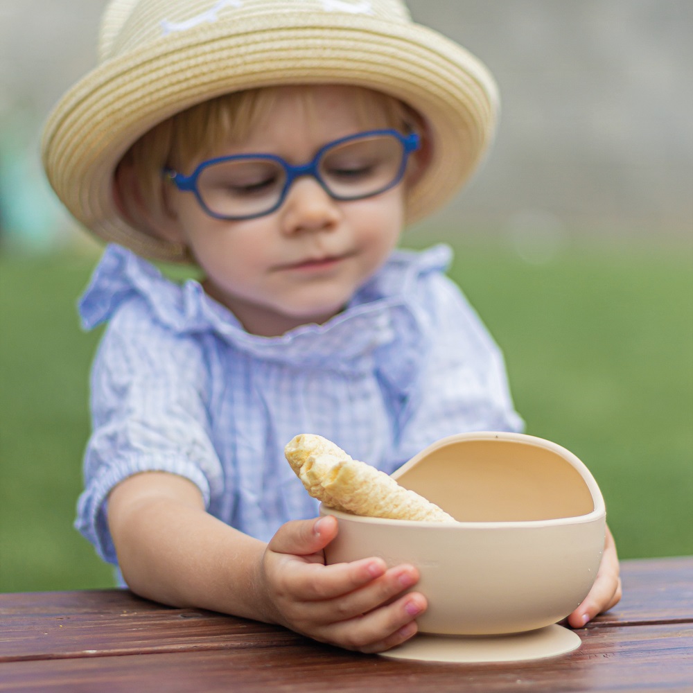 PETITE&MARS Bol en silicone avec ventouse TAKE&MATCH Desert Sand 6m+ – Image 3