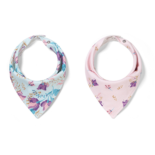 BABYONO Bavetă Din Bumbac Floral 2buc, 0m+