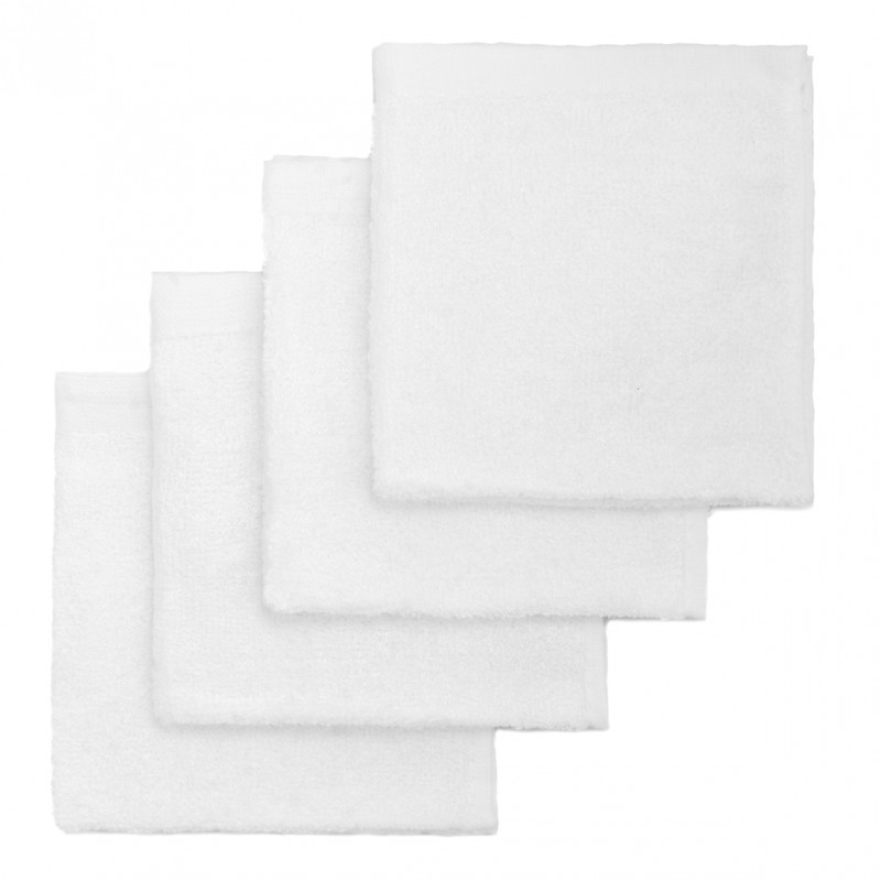 T-TOMI Bath Towels Bamboo 4 Pcs, White