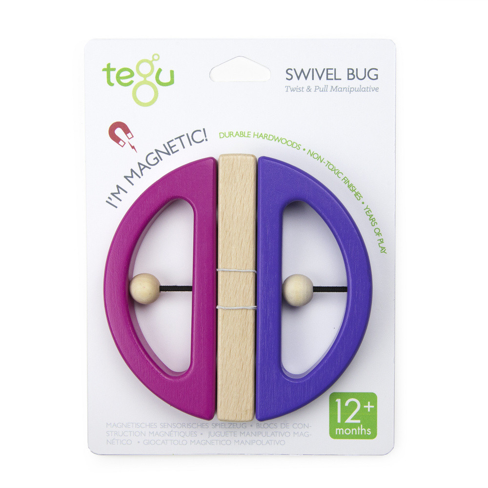 Magnetic Toy TEGU - Swivel Bug - Pink & Purple