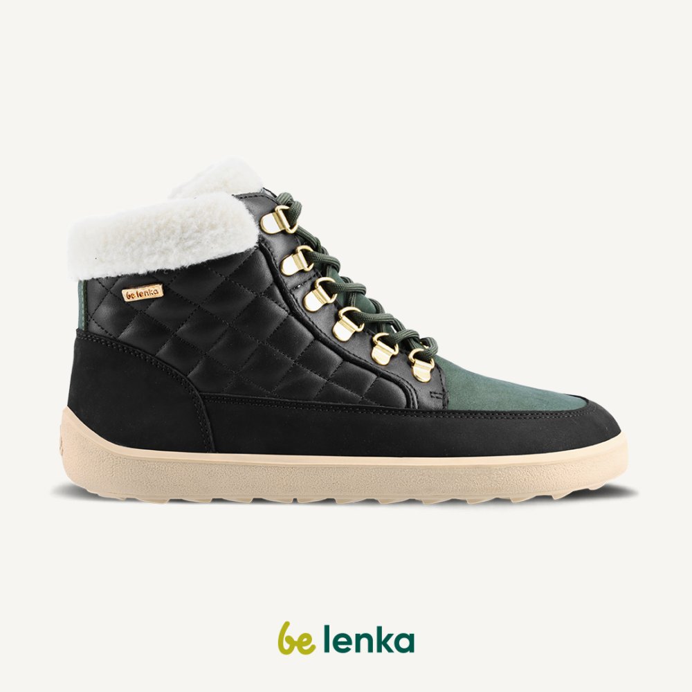 Barefoot Topánky Be Lenka Olivia - Black & Dark Green 41 Green