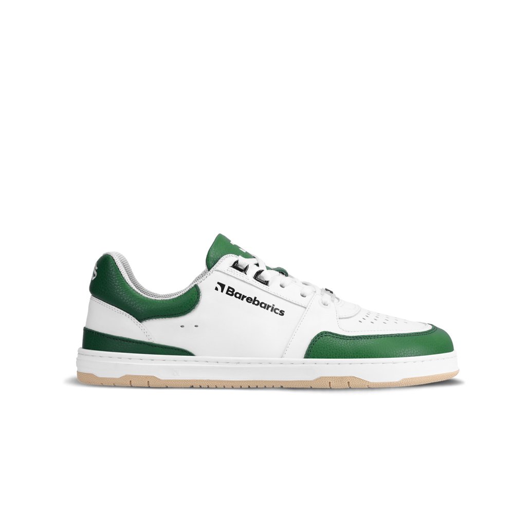 Barebarics Wave Barefoot Sneakers - White & Dark Green 37 White