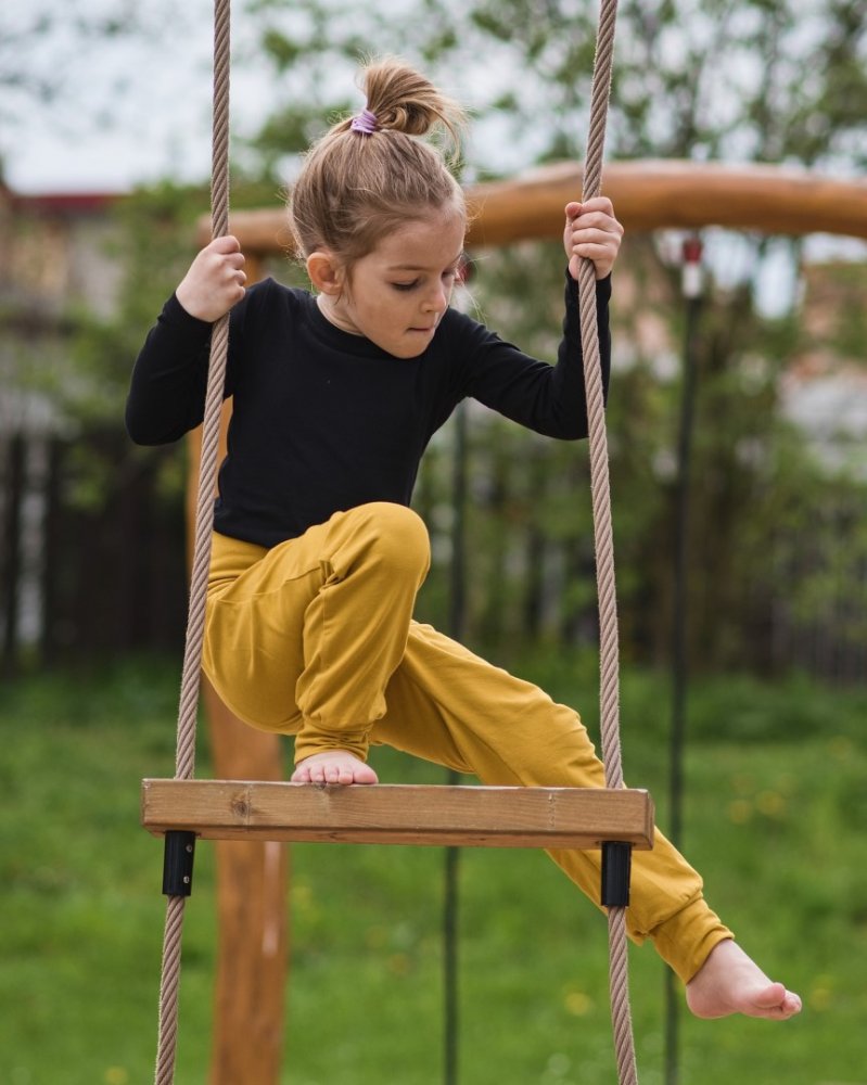 Pantalon de survêtement ample pour enfants, LIGHT, moutarde 134 – Image 5