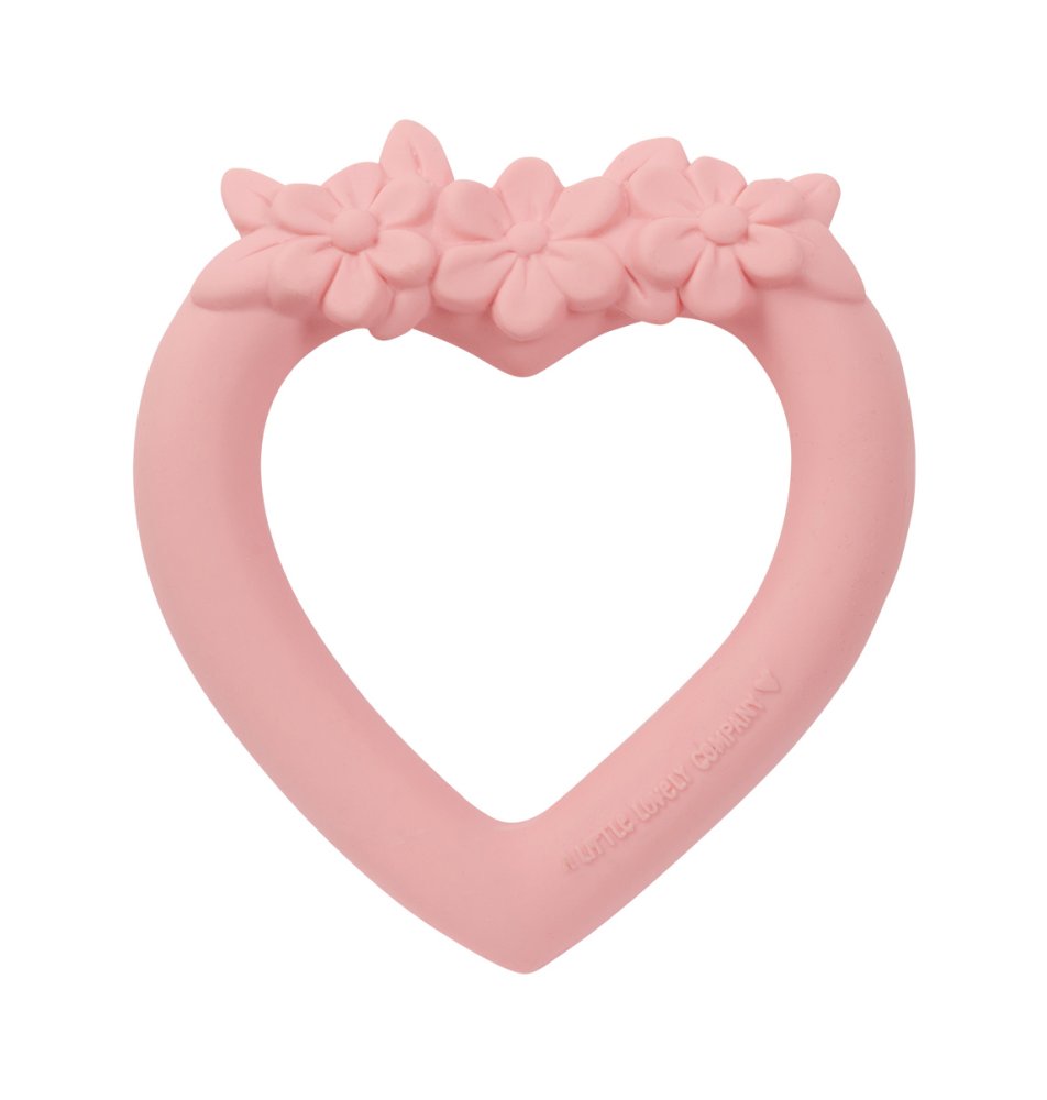 A Little Lovely Company - bitring av gummi - rosa hjärta