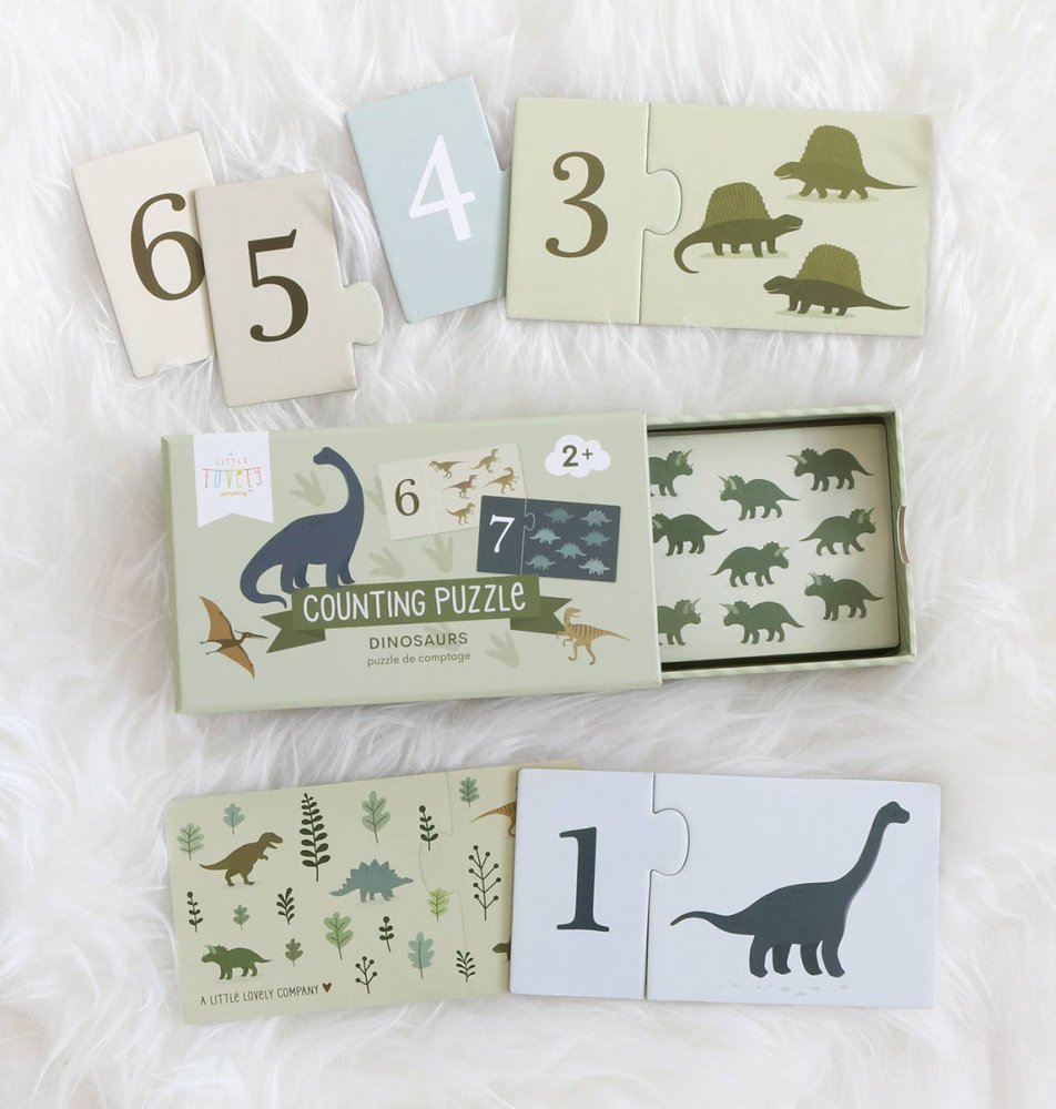 A Little Lovely Company - Puzzle di abbinamento - Contare con i dinosauri - immagine 5