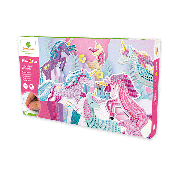 Stick & Fun - Set creativo XXL - mosaico - unicorni