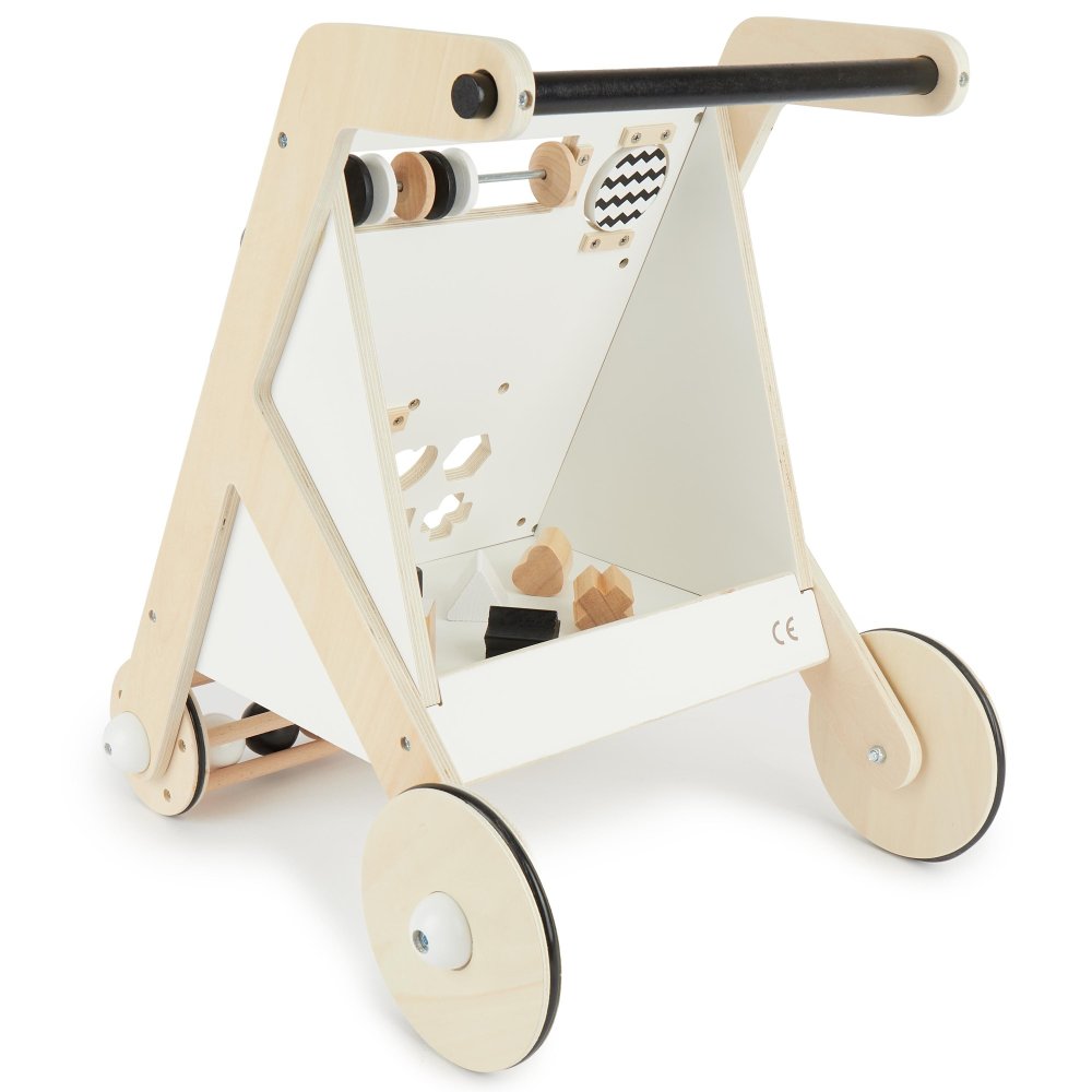 Bieco - Girello in legno per bambini con attività - Black & White - immagine 3