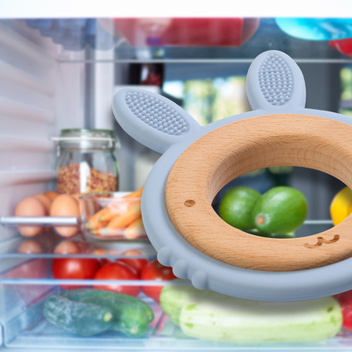 Massaggiagengive in legno e silicone BABYONO Bunny - immagine 4