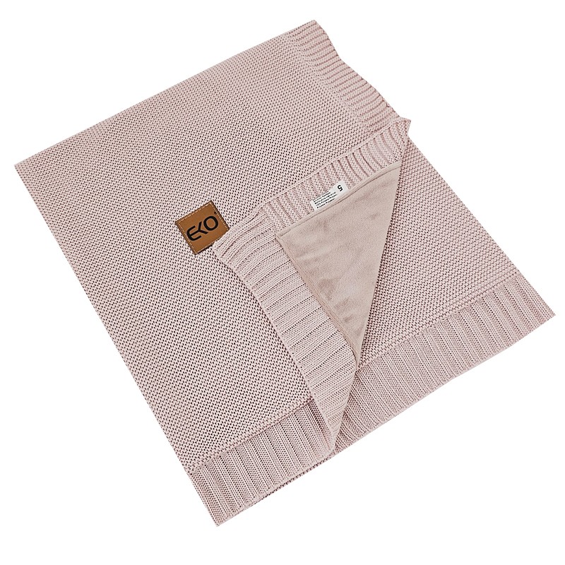 Coperta EKO in bambù con fodera in velluto Rose Pink 100x80 cm