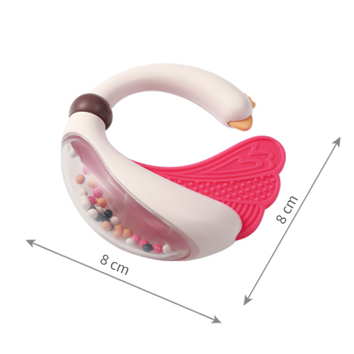 BABYONO Sonaglio con massaggiagengive 3m+ Swan - immagine 7