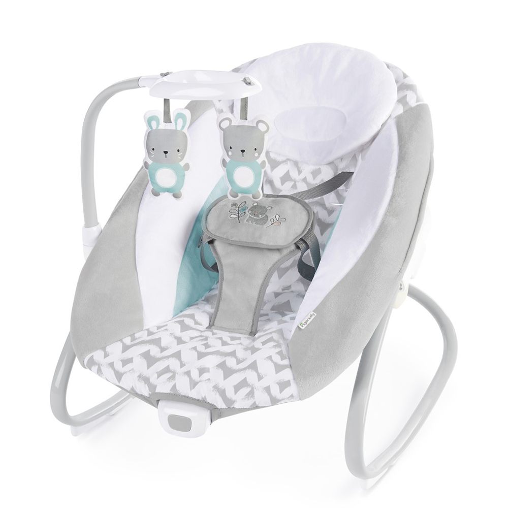 INGENUITY Balancelle grande avec siège vibrant et mélodie USB 2en1 Raylan 0m+ jusqu'à 9 kg – Image 4
