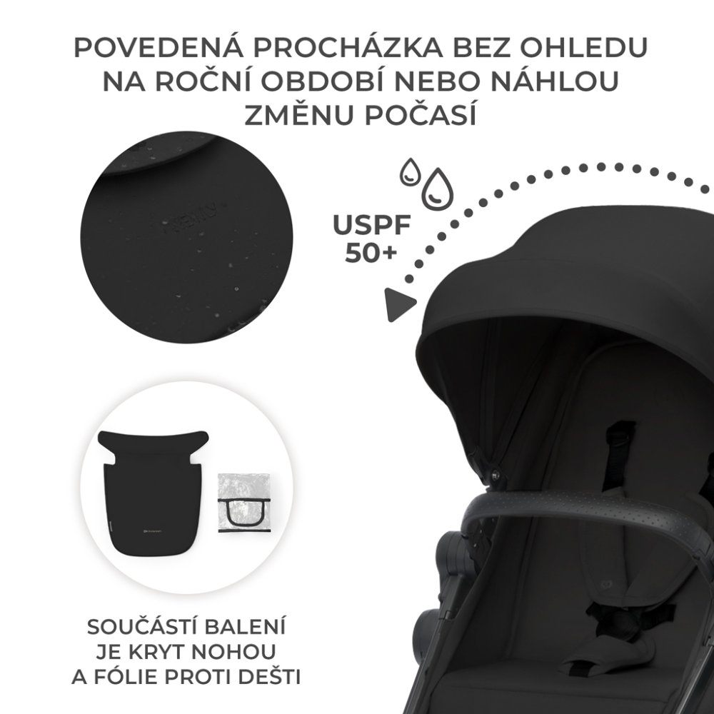 KINDERKRAFT Poussette combinée 4en1 Newly Classic Black + Mink PRO – Image 7