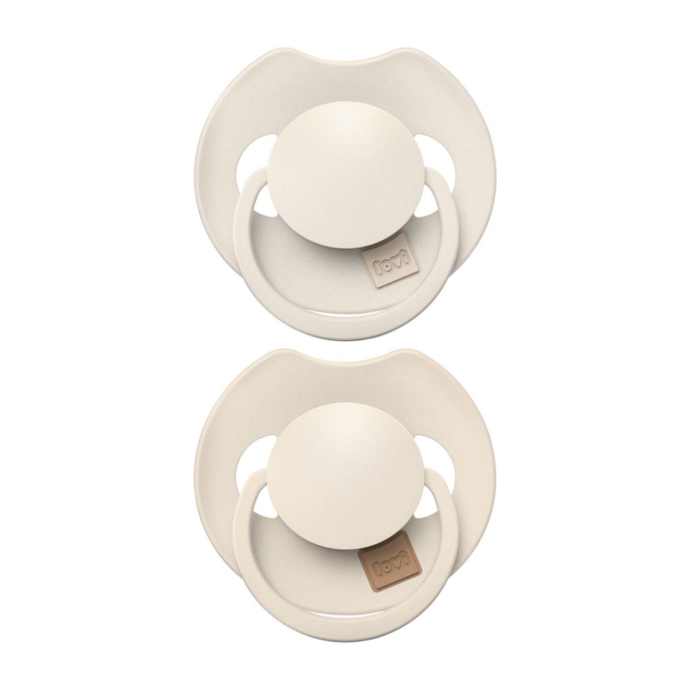 LOVI Chupete de silicona dinámico Prime 6-18m 2uds Coconut/Ivory