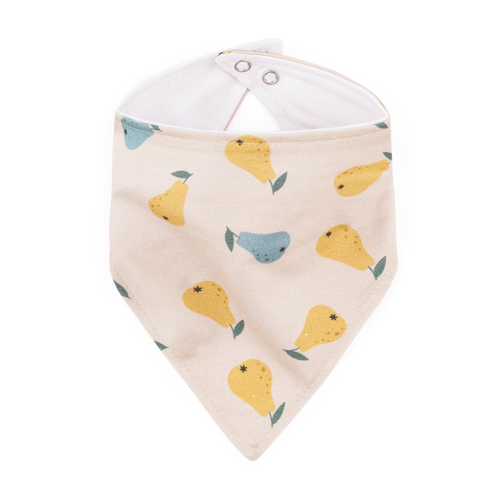 PETITE&MARS Śliniak bandana Luke 2 szt. Beige Pears&Intense Ochre 3m+ - obrazek 4