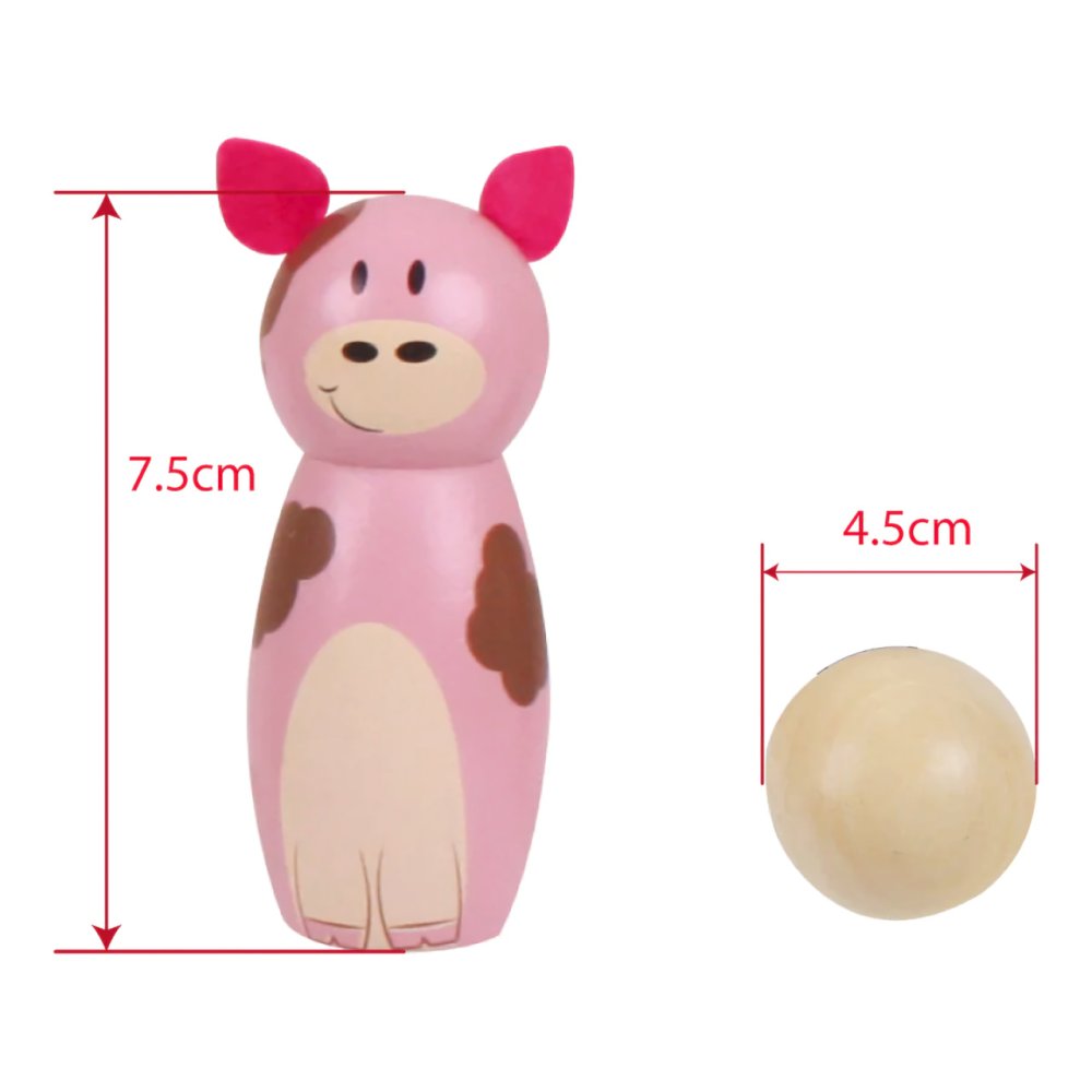 Bigjigs Toys Bolos de madera - Granja - Imagen 3