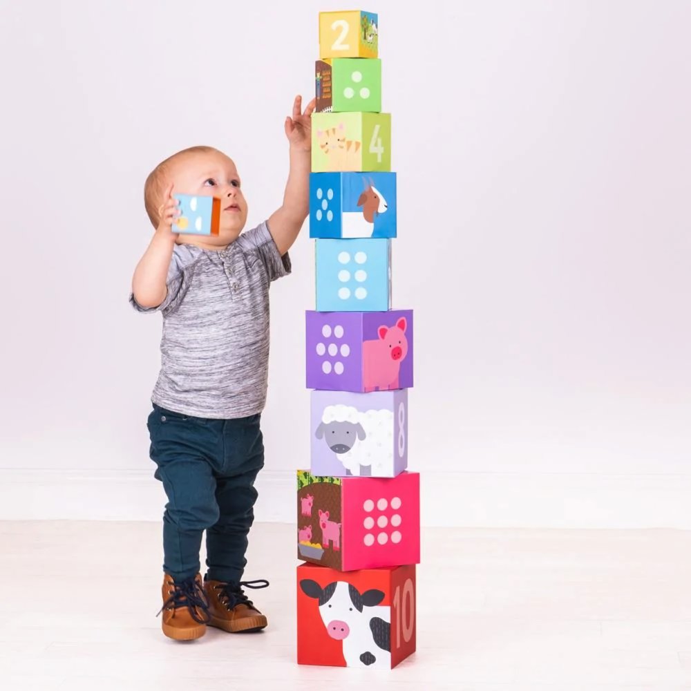 Bigjigs Toys Klocki edukacyjne farma - obrazek 7