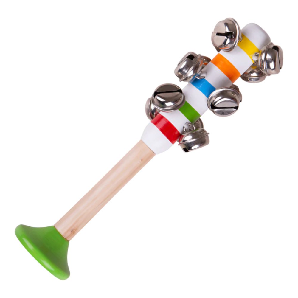 Bigjigs Toys Cascabeles rayados 1 unidad verde