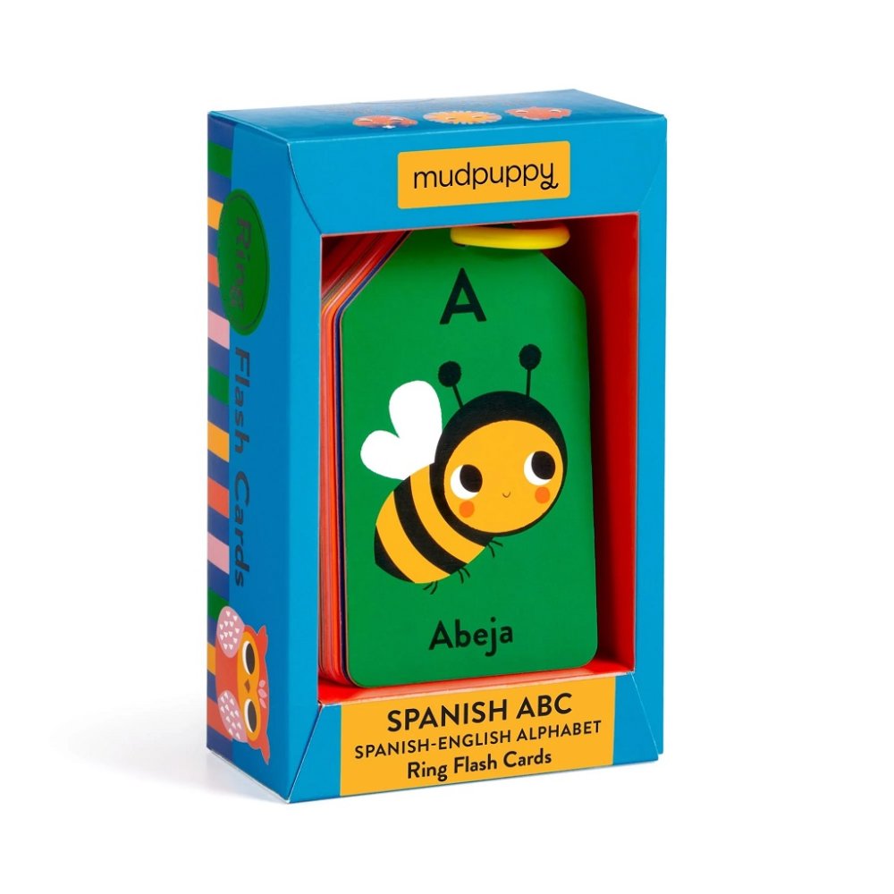 Mudpuppy ABC tarjetas español-inglés en anilla 27 piezas