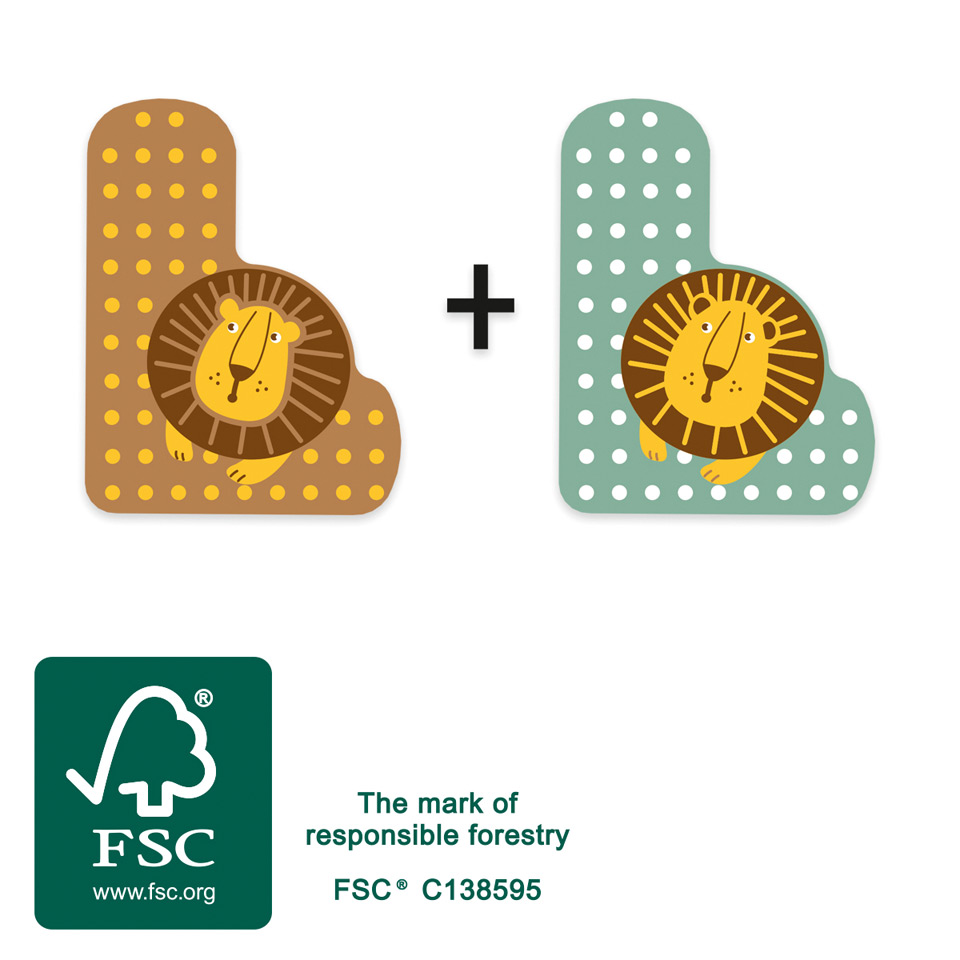 small foot Lettera in legno L