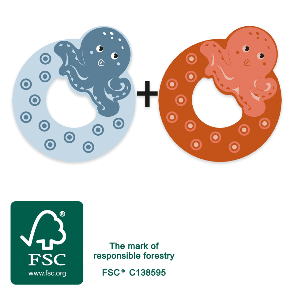 small foot Letra de madera O